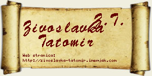 Živoslavka Tatomir vizit kartica